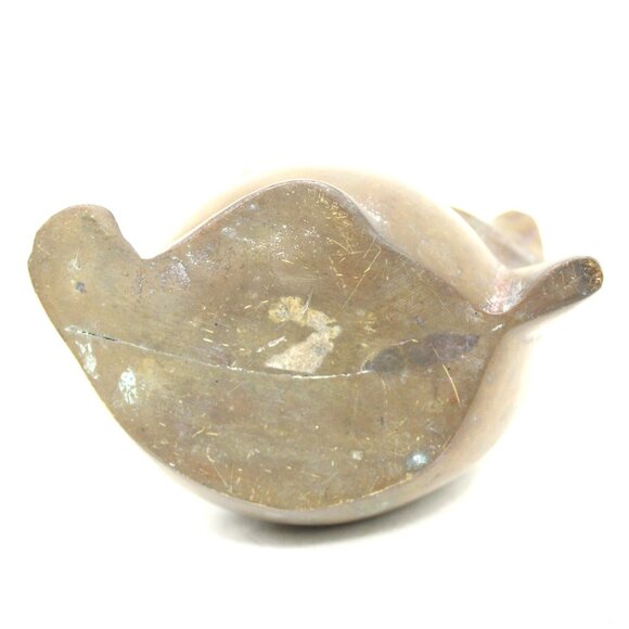 Brass Pot Belly Whimsical Frog Solid Chubby Figurine Vintage MCM 1960-70's - Picture 5 of 5